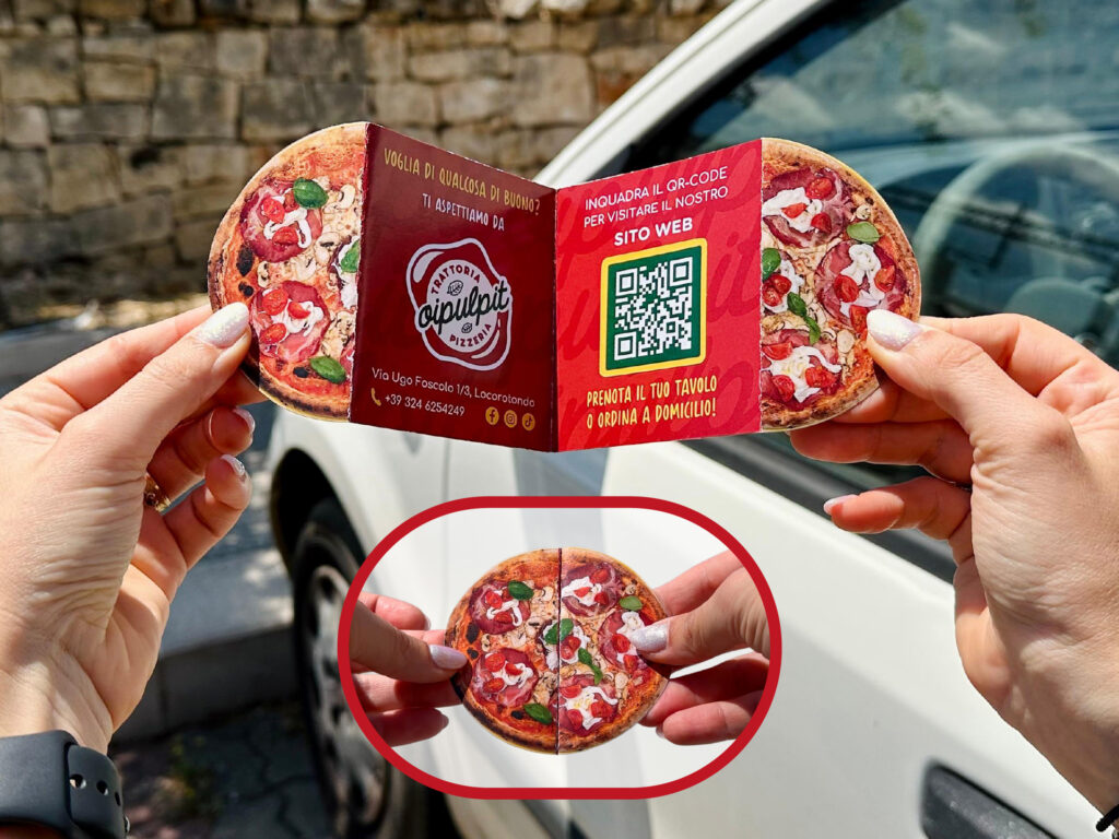 Pieghevole promozionale per pizzerie